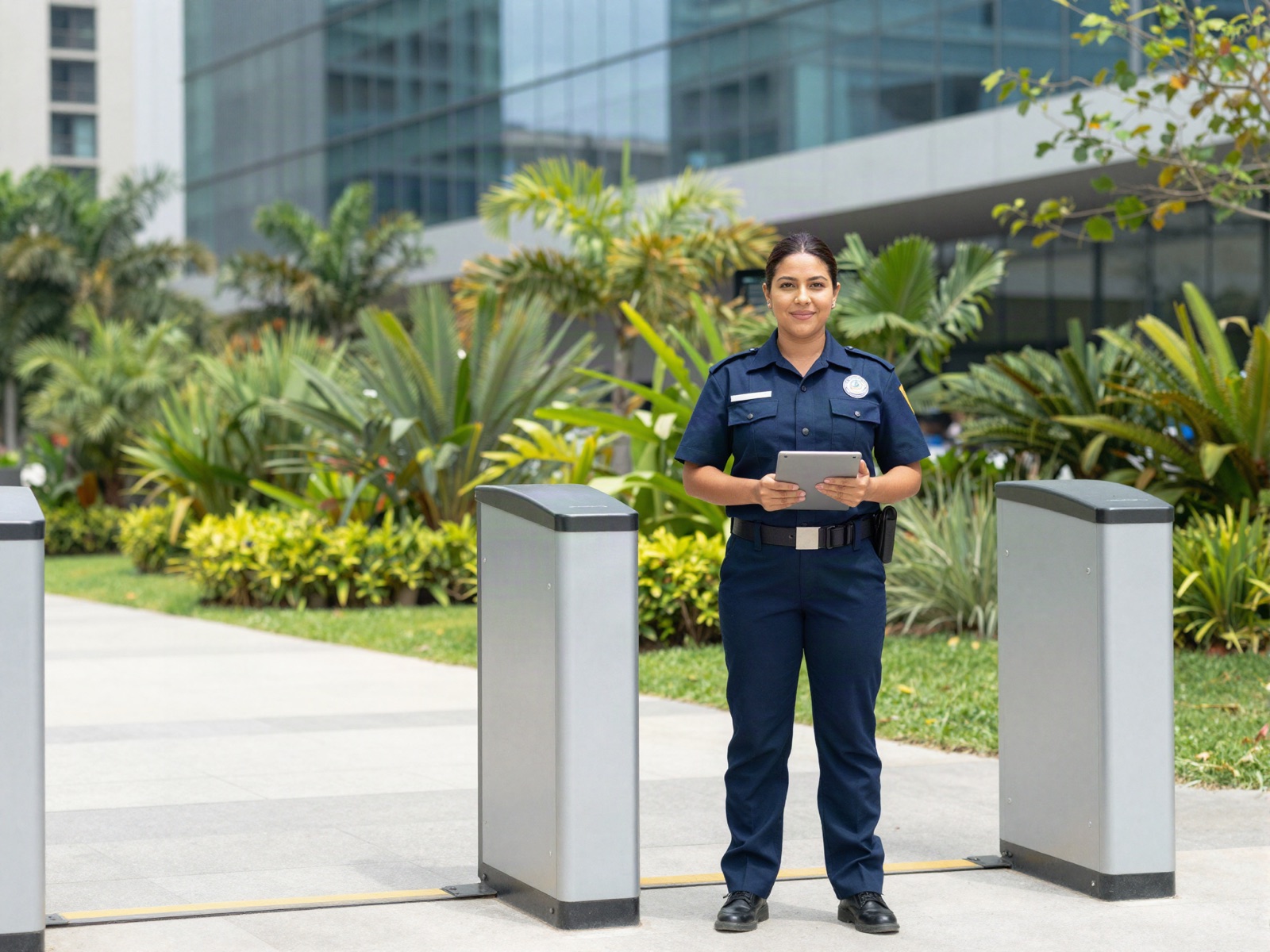 Supervisora de seguridad en el control de acceso de un parque empresarial